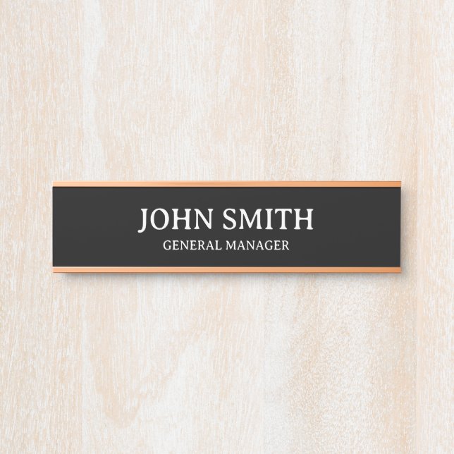 Name & Position Minimal Design Professional Door Sign (Front)