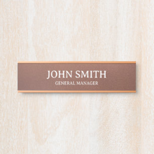 Name & Position Minimal Design Professional Door Sign