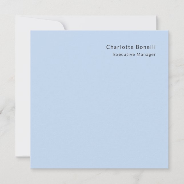 Name Professional Modern Minimalist Blue  (Front)