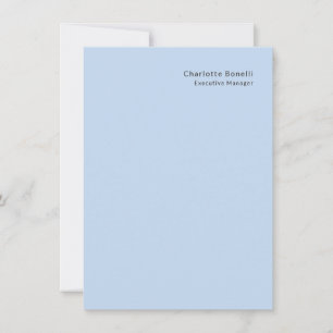 Name Professional Modern Minimalist Blue  Card