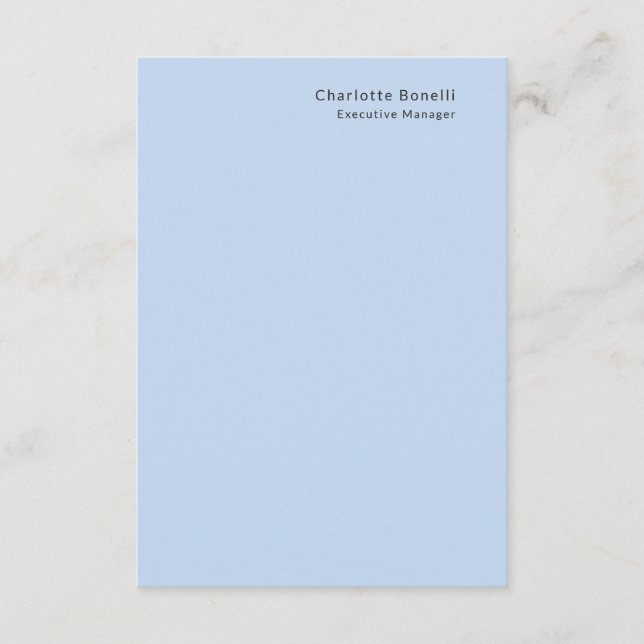 Name Professional Modern Minimalist Blue  Enclosure Card (Front)