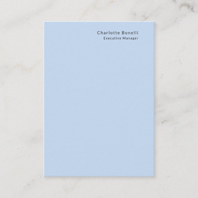 Name Professional Modern Minimalist Blue  Enclosure Card (Front)