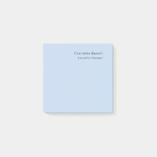 Name Professional Modern Minimalist Blue  Post-it Notes