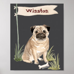 Name Pug Pet Dog  Poster