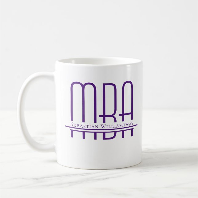 Name Purple MBA Coffee Mug (Left)