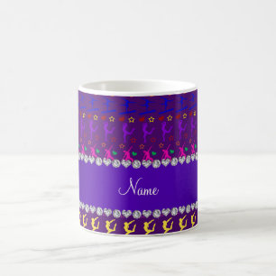 Name purple rainbow gymnastics hearts stars coffee mug