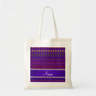 Name purple rainbow gymnastics hearts stars tote bag