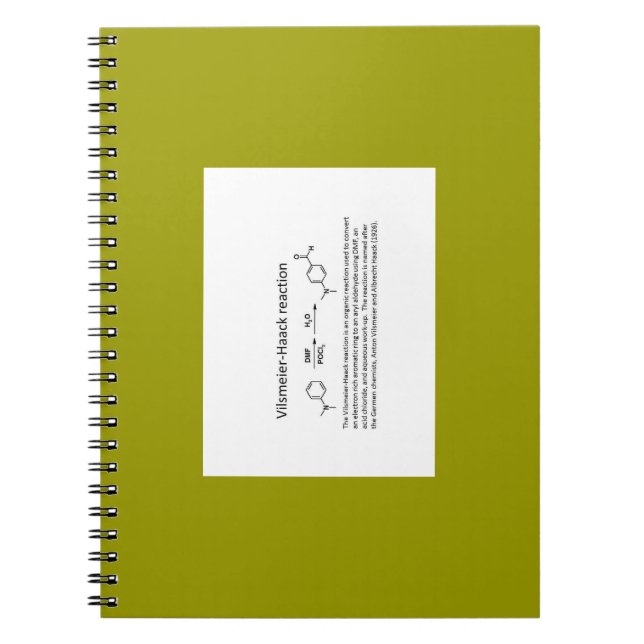 Name reaction Note Spiral Notebook (Front)