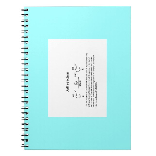 Name reaction Note Spiral Notebook (Front)