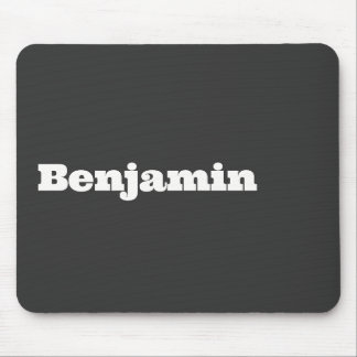 Name Retro Bold Black Mouse Pad