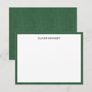 Name    Rich Forest Green Denim Print Frame Card