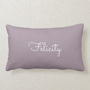 Name Script Monogram Initial Letter F Custom Top Lumbar Cushion