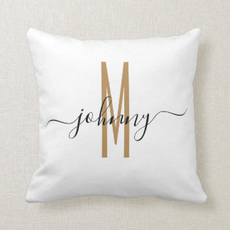 Name Script Monogrammed Style Cushion