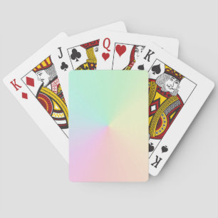 Name Script Text Muted Gradient Ombre Rainbow Playing Cards