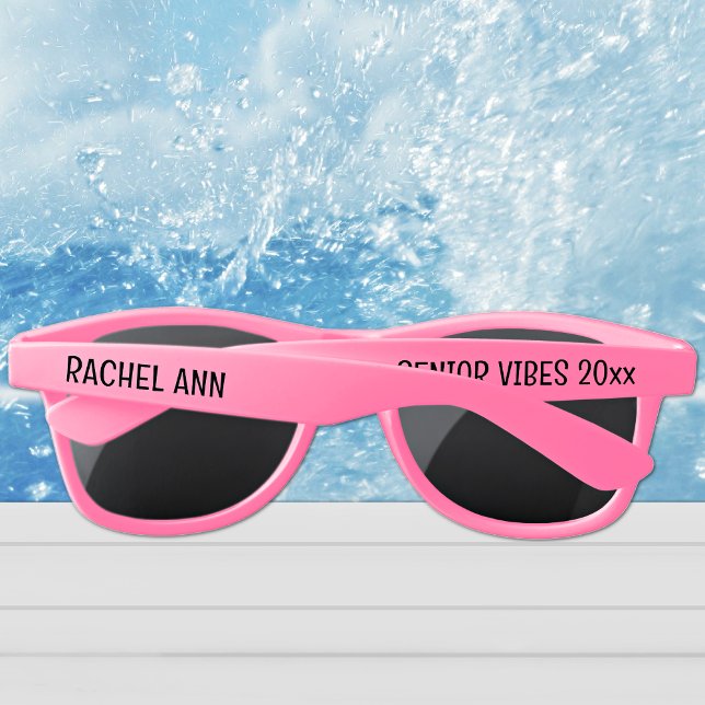 Name, Senior Vibes 20xx, Pink Girls Sunglasses (Creator Uploaded)