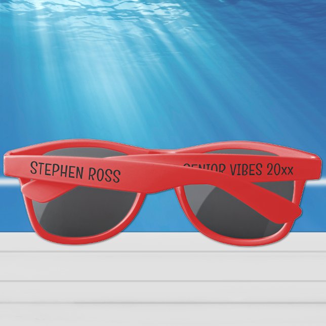 Name, Senior Vibes 20xx, Red Sunglasses (Creator Uploaded)
