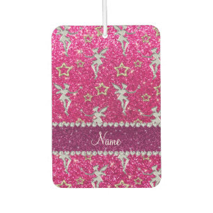 name silver fairy gold stars neon hot pink glitter car air freshener