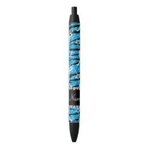 Name sky blue gymnastics glitter zebra stripes black ink pen