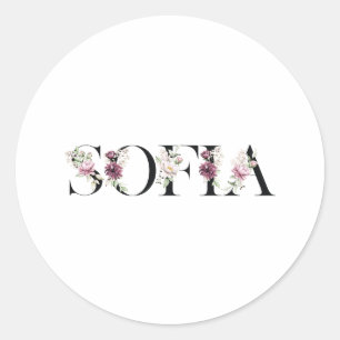 Name Sofia. Classic Round Sticker