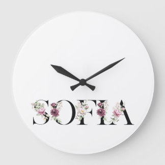 Name Sofia. Large Clock