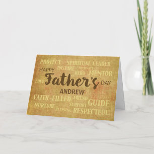 Name Specific Religious Father's Day Qualities Card