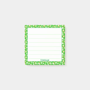 Name:  St Patrick's Green Orange Shamrock Pattern Post-it Notes
