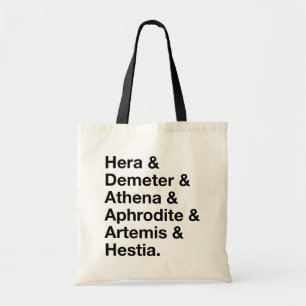 Name Stack of the 12 Gods of Greek Mythology Tote Bag