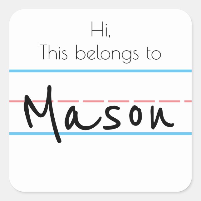 Name Sticker (Front)