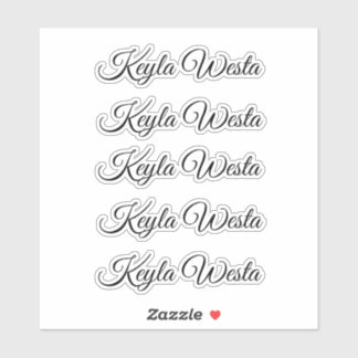 Name sticker Custom-Cut Vinyl Sticker