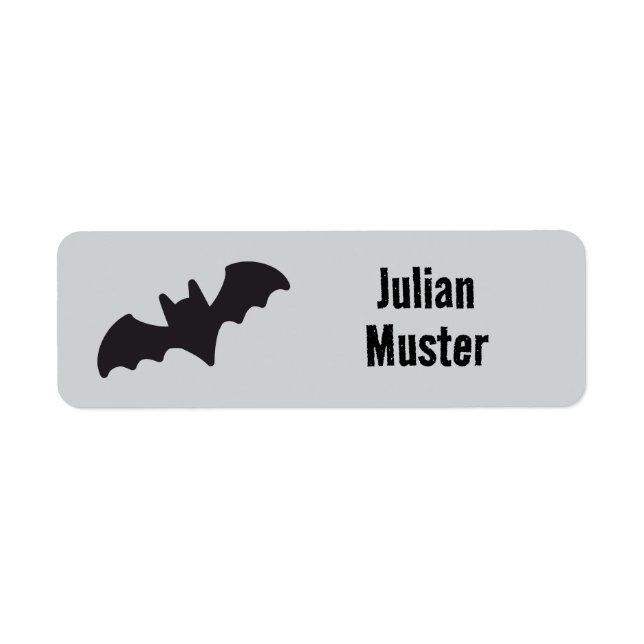 Name stickers square - bat gray black (Front)
