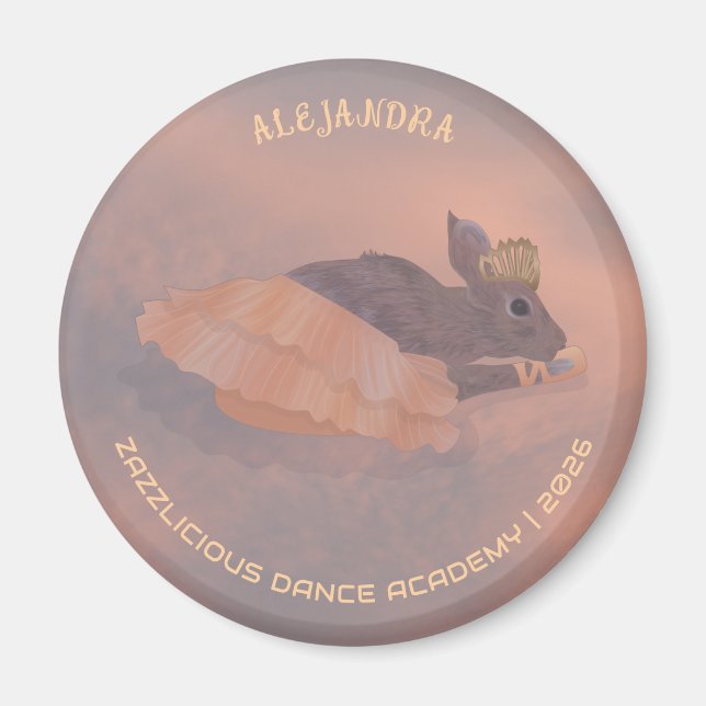 Name Studio Adorable Ballerina Bunny Magnet (Front)