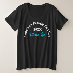 Name    Stylish Matching Family Reunion Black Plus Size T-Shirt