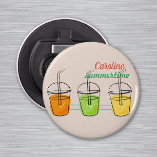 Name, Summer 2.25-in Button Magnet Bottle Opener