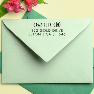  Name & Surname Custom Return Address Rubber Stamp