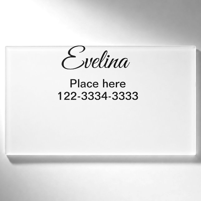 Name Tag (Front)