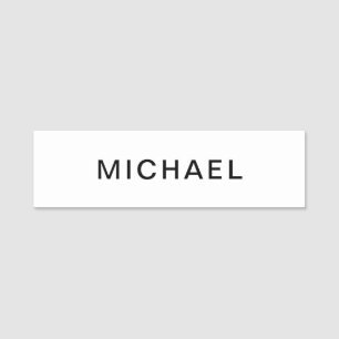 Name Tag Badge White