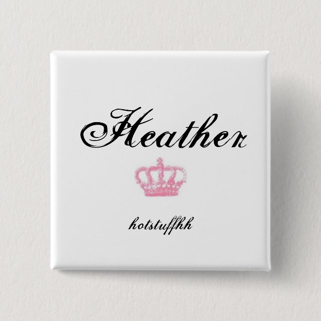 Name Tag Buttons - Customised (Front)