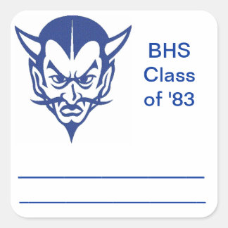 Name Tag, Class Reunion Square Sticker, Bremen Sticker