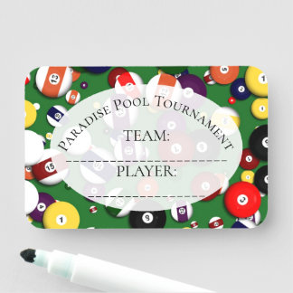 Name Tag - Classic - Billiards
