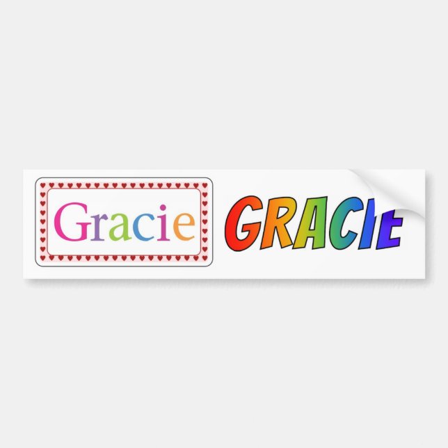 Name Tag Gracie sticker (Front)