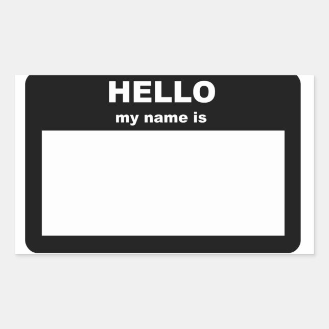 Name tag - HELLO my name is (Front)