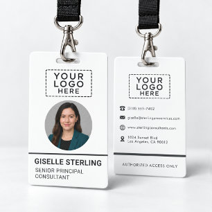 Name Tag ID Logo Company Photo Custom Badge