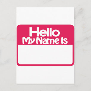 Name Tag Postcard