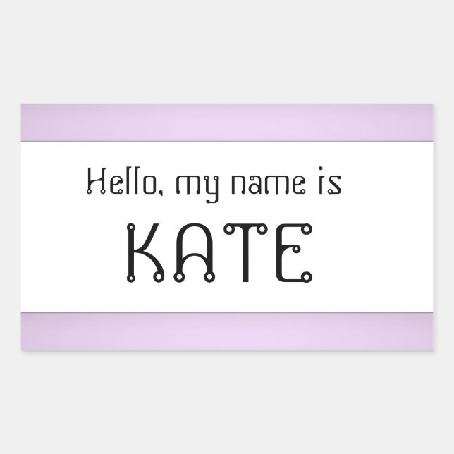 Name tag sticker Hello my name is (Front)