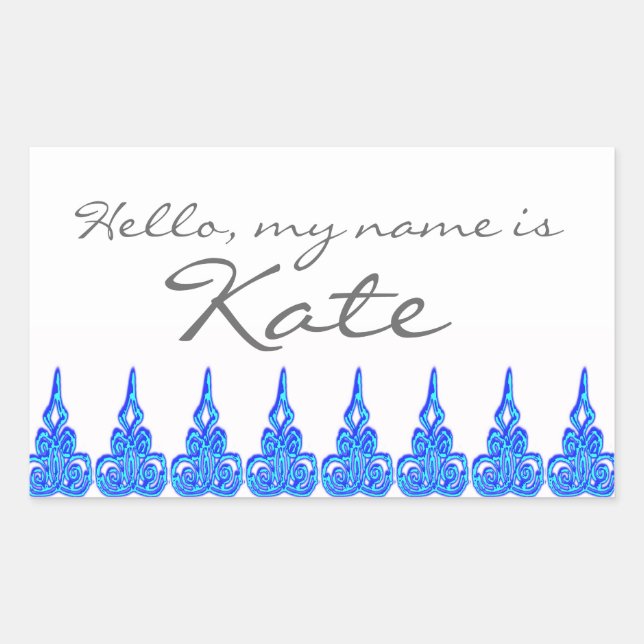 Name tag sticker Hello my name is - Customised (Front)