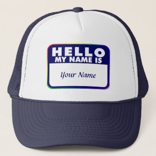 Name Tag Template Trucker Hat