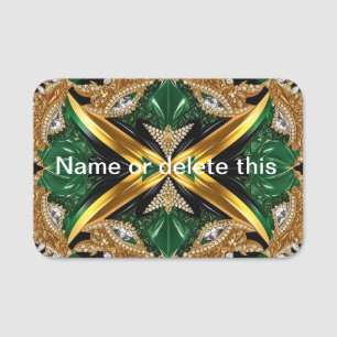 Name tag with Jamaican Colours