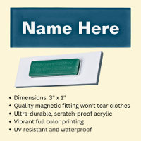 Name Tag with Magnetic Holder