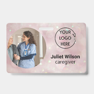 name tags bubbles caregiver id badge badge