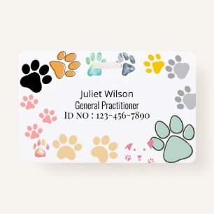 name tags pam medical veterinarian id badge	 ID badge